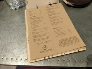 The Mount Vineyard Shoreham Menu